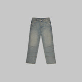 Flare Denim Azul Crema