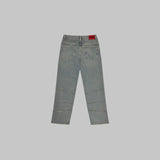 Flare Denim Azul Crema