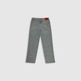 Flare Denim Azul Crema