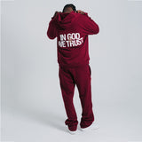 Buzo Zipper Monogram Vino Tinto