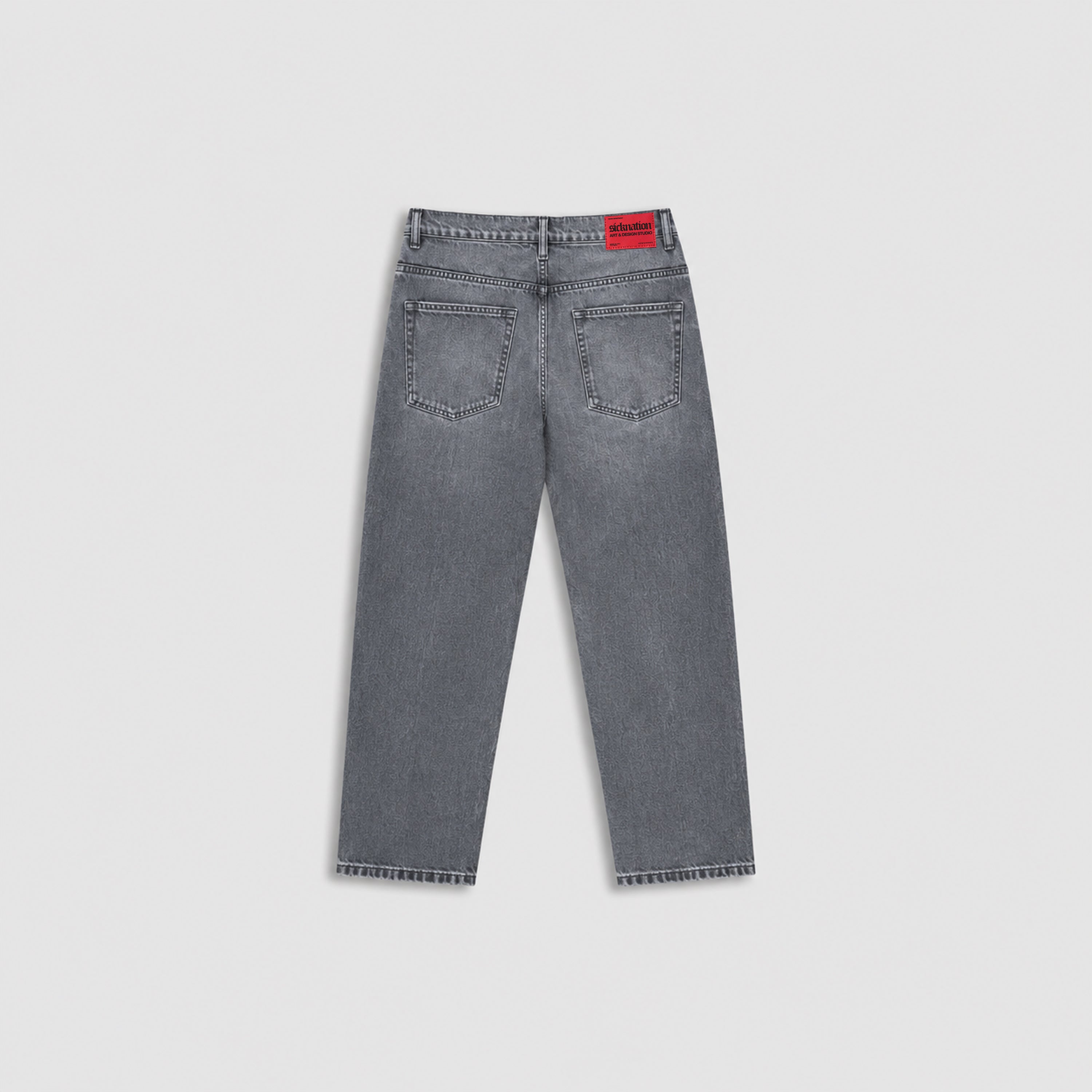 Denim Gris Oscuro Distressed