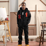Buzo Zipper Numerology Negro