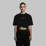 Croptop Trust your Angels Negra