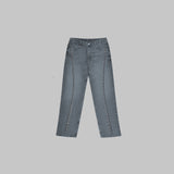 Flare Denim Gris Crema