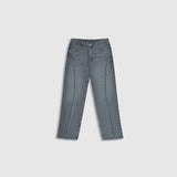 Flare Denim Gris Crema