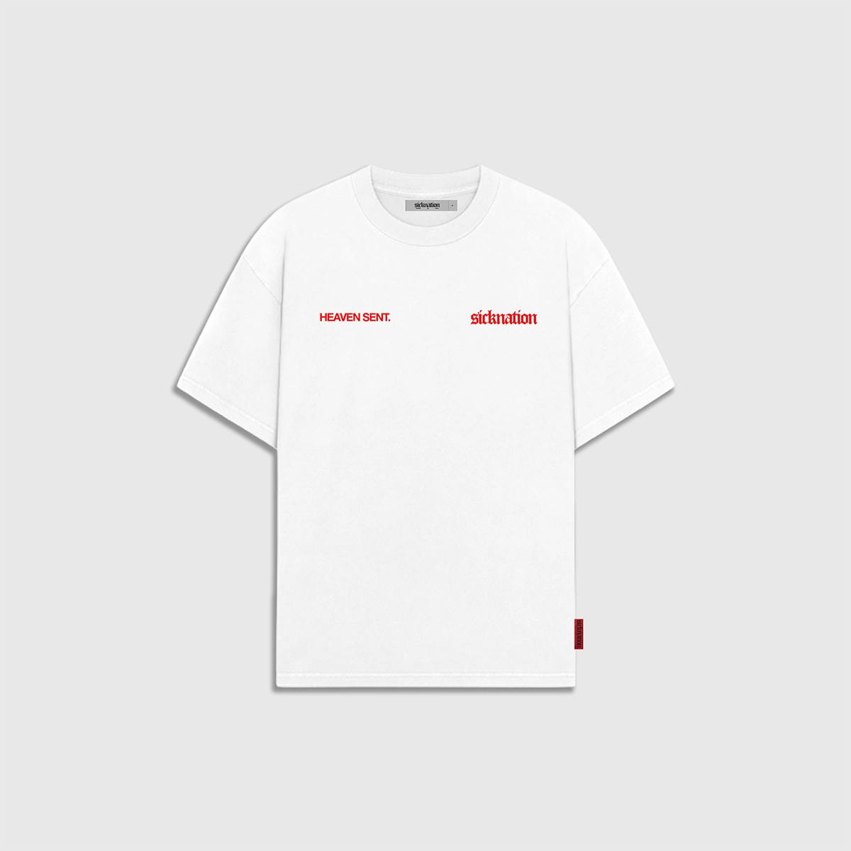 Camiseta Heaven Sent Blanca Rojo